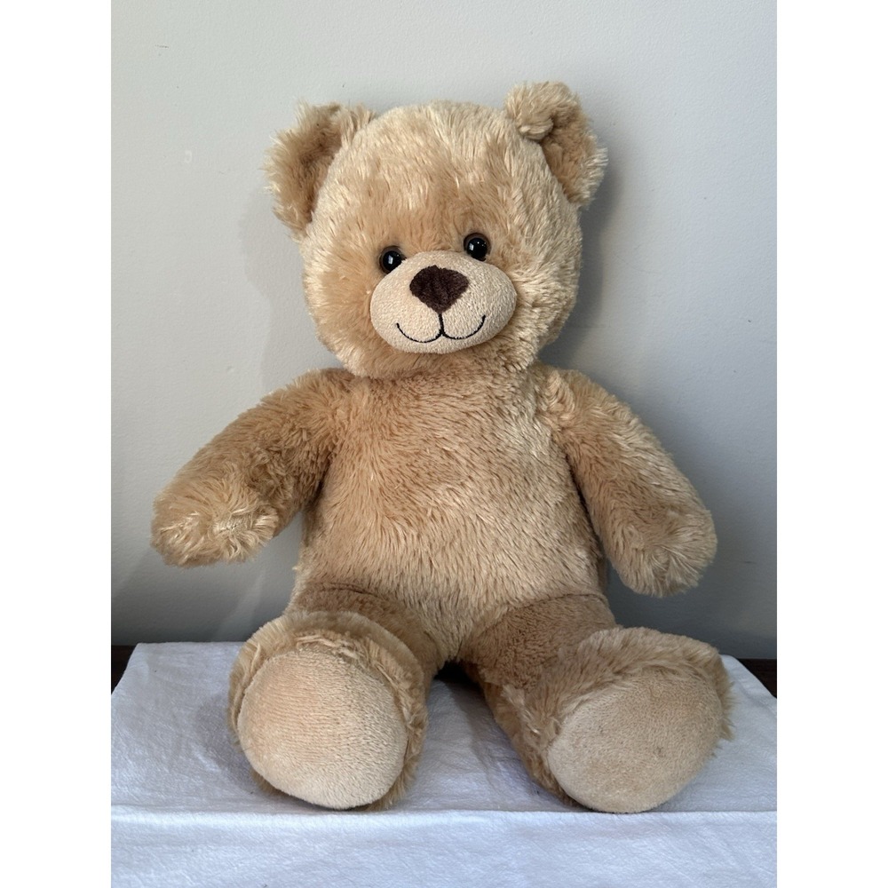 Build A Bear Workshop Classic Tan Brown Teddy Bear‎ 16" Plush BAB Paw Pad 2014